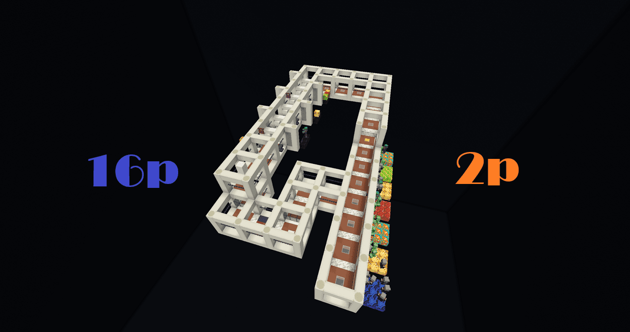 16 puzzles 2 players - Minecraft Puzzle Map | Minecraft Maps