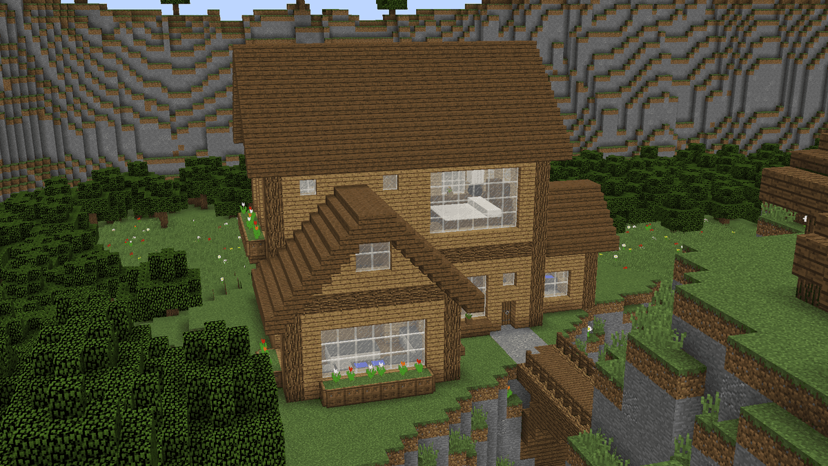 Cliffside Wooden Mansion - Minecraft Map