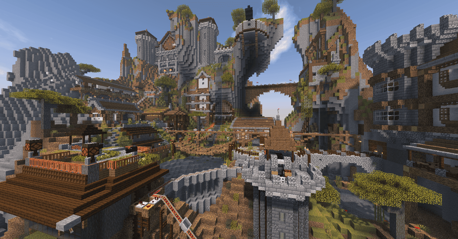 Redstone Mountain Village - Minecraft Castle Map | Minecraft Maps