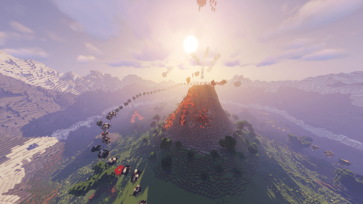 The Volcano Parkour - Minecraft Map