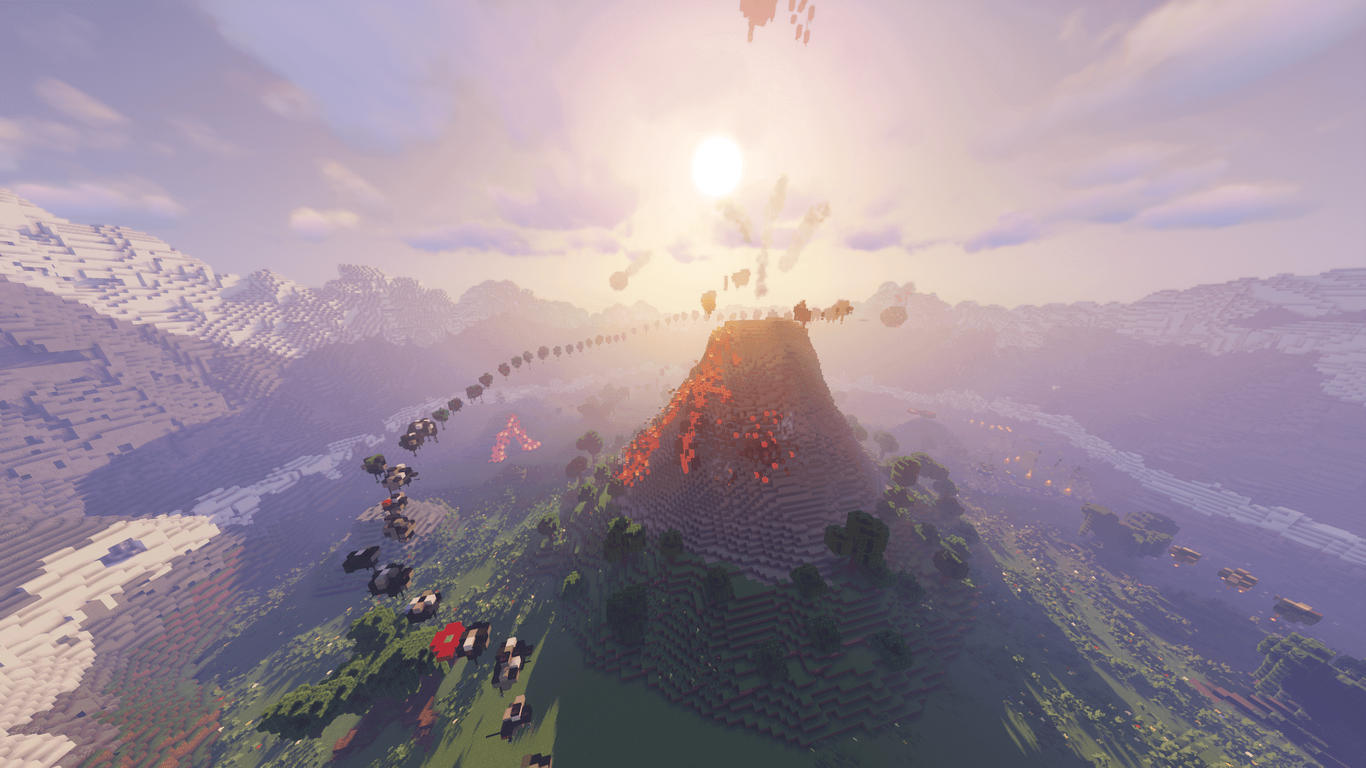 The Volcano Parkour - Minecraft Map