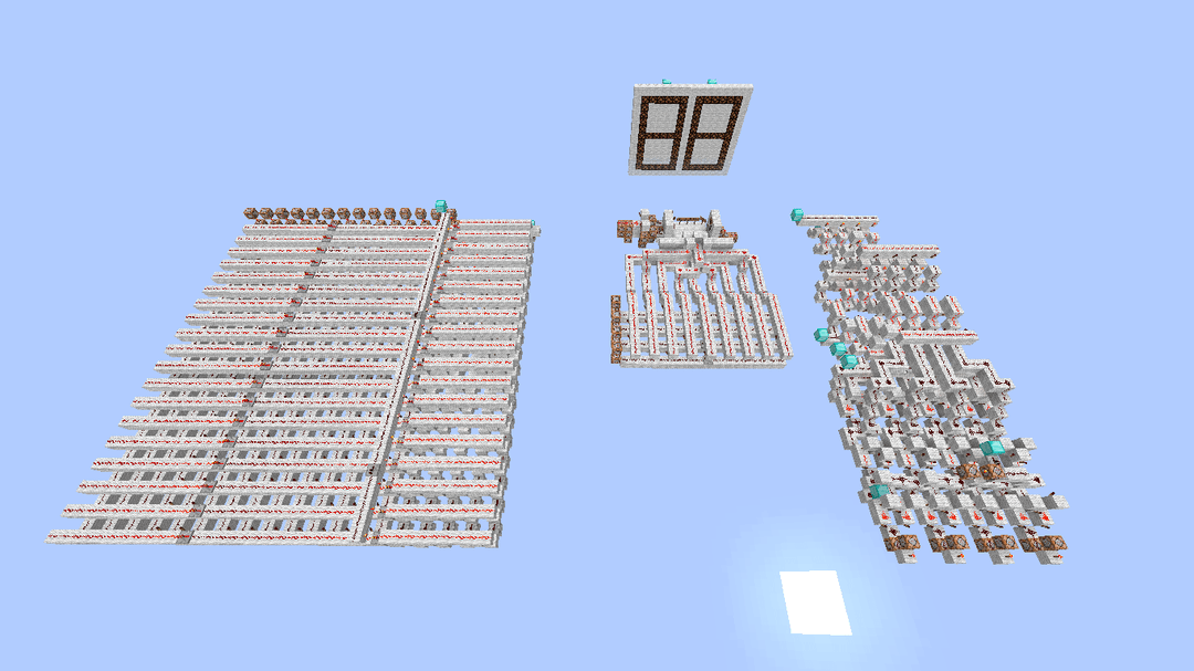 Wireless 4-Bit Calculator - Minecraft Map