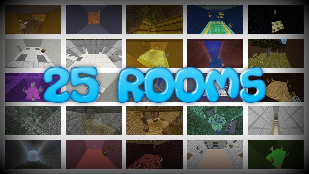 Minecraft Room Build Map 25 Rooms - Minecraft Map